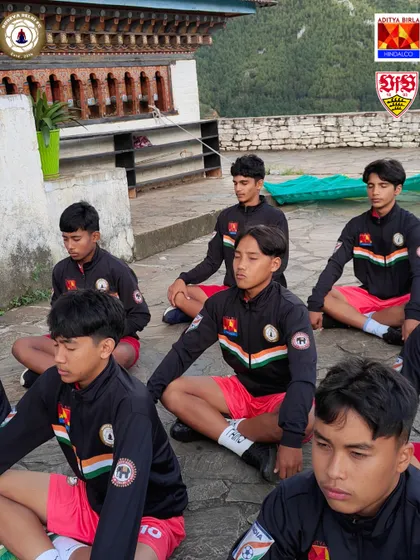 A group of our U16 players meditating together. This shared experience builds team unity and reinforces the importance of mental discipline as a collective strength.