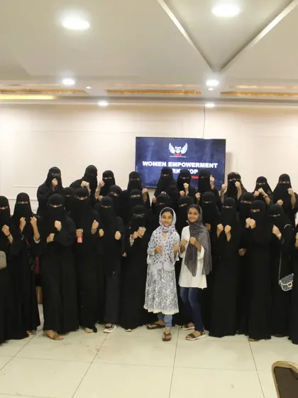 The future is strong. A group photo of the participants from our workshop, united in their journey to become more confident and capable.