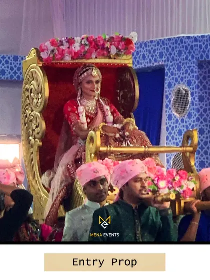 A classic "Doli" entry prop for a traditional bridal entrance. I ensure even the most traditional elements feel fresh and beautiful for the modern wedding.