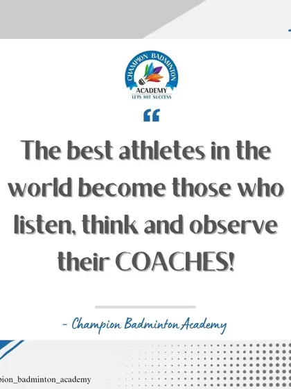 We believe that coaching is a partnership. The best athletes are those who listen to, think about, and observe the guidance from their coaches to continuously improve their game.