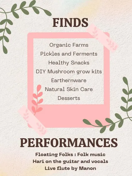 At our 'Soil Stories' market, you could find everything from organic farm produce and healthy snacks to natural skin care and DIY mushroom grow kits, all while enjoying live folk music.