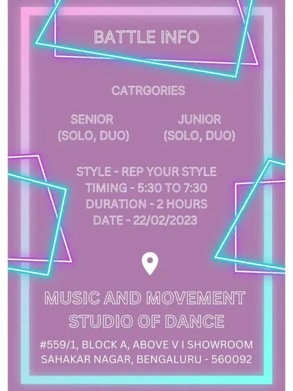 All the info for our 'Battle of Tods' event. We have junior and senior categories for solo and duo performances.