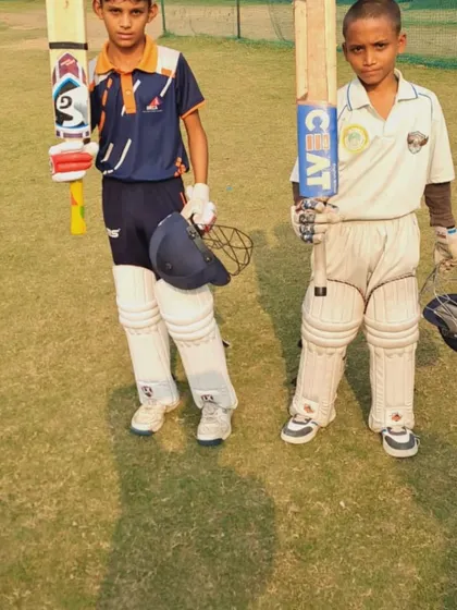 Two of our young batsmen, ready for their innings. The future of our academy is in safe hands with such talented and dedicated players.