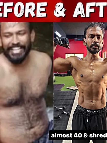 The full before and after of my client who is nearly 40. His transformation is an inspiration and shows that it's never too late to get in the best shape of your life.