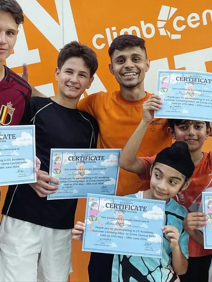 Proudly holding their completion certificates after a 5 day summer program. These kids learned new skills, made friends, and had a blast.