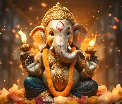 Lord Ganesha is known as the "Lord of Beginnings." His compassionate appearance gives believers the strength and confidence to move through life's ups and downs.