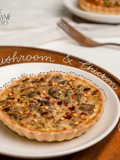 Our Mushroom and Chicken Quiche is a savory classic. The creamy filling is loaded with tender chicken and earthy mushrooms, all in a buttery crust.