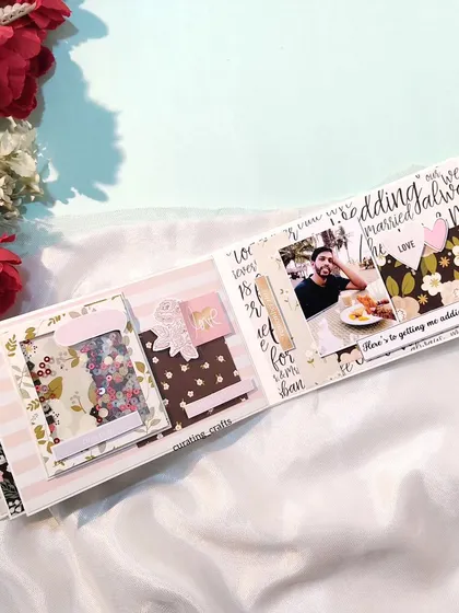 An inside page with a shaker element and photo.