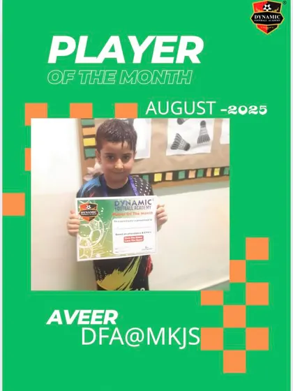 Aveer, Player of the Month for August 2025.