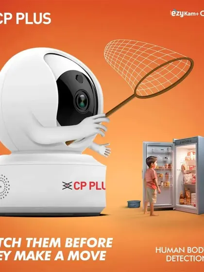 The Human Body Detection feature on our CP Plus EzyKam cameras is smart enough to know the difference between a person and other motion. This helps you get relevant alerts, like when your child is heading for the cookie jar.