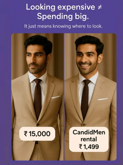 Looking expensive doesn't mean spending big. It just means knowing where to look. This suit costs ₹15,000 to buy, but you can rent it from me for just ₹1,499.