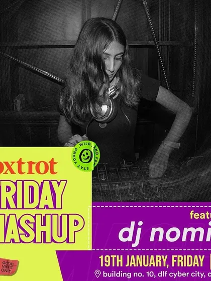 Here's a promotional flyer from one of my past events, a Friday Mashup at Foxtrot. I play regularly at top venues in Delhi and beyond.