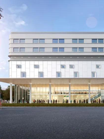 Our upcoming design for Paras Hospital in Panchkula addresses the need for expanded healthcare infrastructure. The expansion introduces a new block with a dynamic panoramic facade that redefines the hospital’s campus identity.