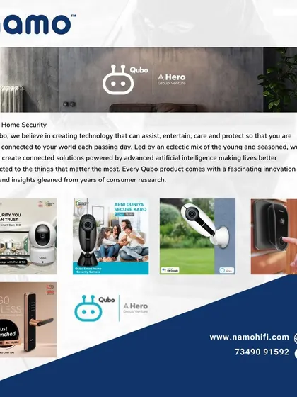 We partner with trusted brands like Qubo to deliver reliable smart home security. Their products are designed to assist, entertain, and protect, using artificial intelligence to create a better-connected home.
