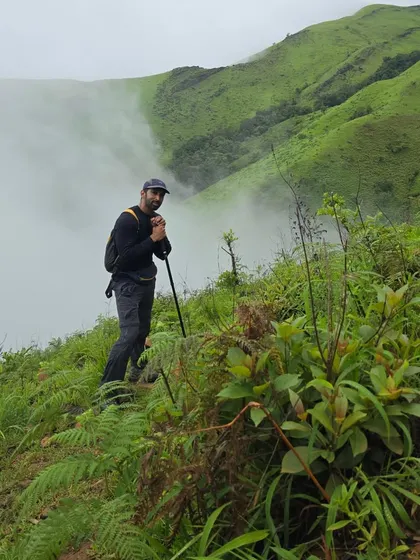 The landscape during the Nethravathi trek is breathtaking.