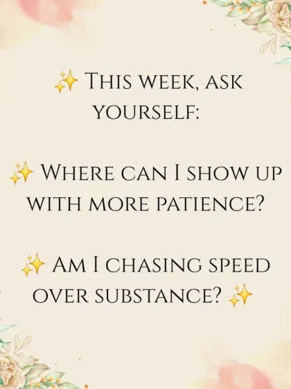A question for reflection inspired by the Knight of Pentacles. This card teaches patience and steady progress. It asks us to consider where we can slow down and focus on substance over speed.