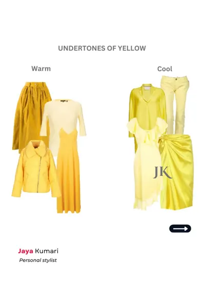 Every color has warm and cool versions. This visual guide shows the undertones of different colors like red, yellow, green, and blue, helping you train your eye to see the difference when you're shopping.