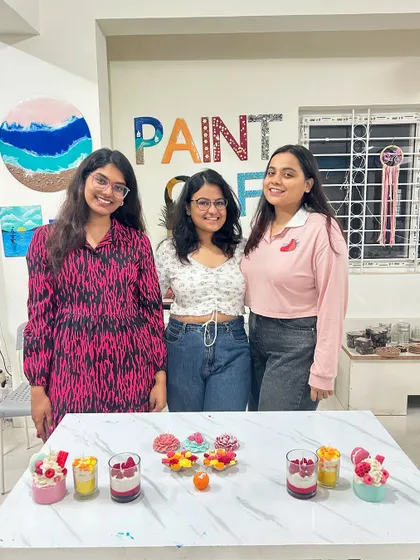 This group of friends had a blast making a colorful assortment of dessert candles during a weekend workshop.
