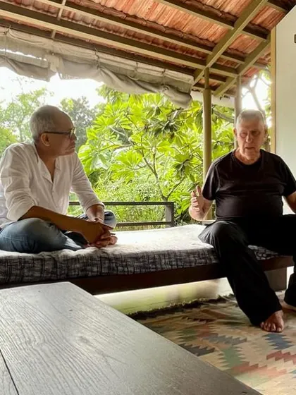 In conversation with fellow architect Peter Rich. Sharing ideas and experiences with colleagues is a vital part of my own learning and growth.