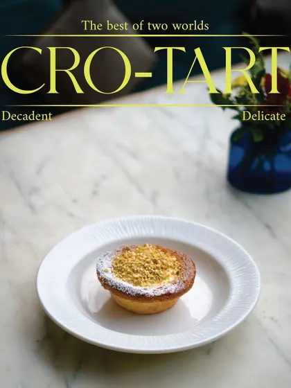 The Crotart, the best of two worlds. This single serving of our decadent yet delicate dessert is the perfect way to end a summery lunch.
