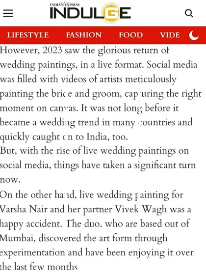 The Indian Express article mentions how we discovered this art form through experimentation. It's been a wonderful journey.