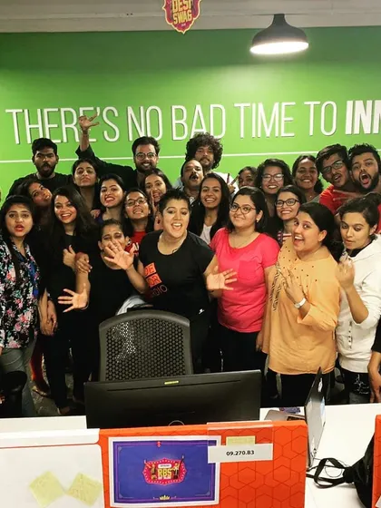 A full group picture showing the fantastic turnout for our Zumba fiesta at Amazon. It's amazing to see so many people come together to prioritize their well-being and have a great time doing it.