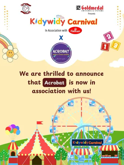 Acrobat joined us as an activity partner, adding another layer of dynamic and engaging fun to the KidyWidy Carnival experience for all the kids attending.