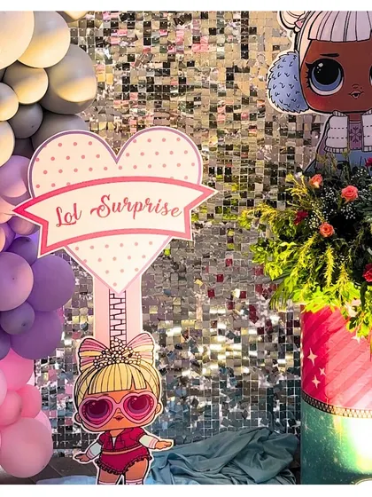Another view of the vibrant and fun birthday party setup. Our booth seamlessly integrates with any decor theme, from playful to sophisticated.