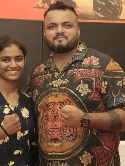 Me with Divya during our team celebration. A moment to recognize the hard work and dedication she puts in every day.