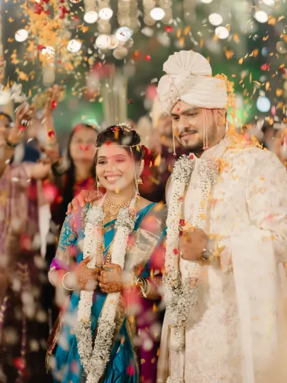 Pure joy captured in a single moment. This candid shot from Ankita's wedding shows her flawless makeup holding up beautifully through all the celebrations. My goal is always to create a look that lets my bride's happiness shine through.