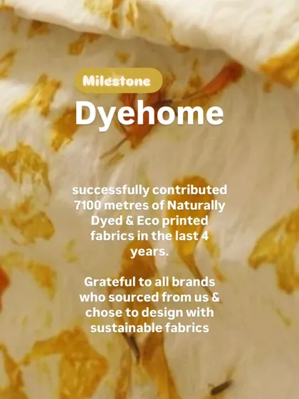 I am so grateful to share this milestone. Over the last four years, my small home studio has produced over 7100 meters of naturally dyed fabrics for brands that believe in sustainability. This journey proves that a passion for handmade art can grow into a successful business.