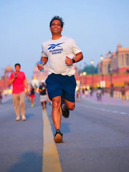 The joy of running is clear on his face. Our sessions are not just about physical training but also about finding happiness in movement.