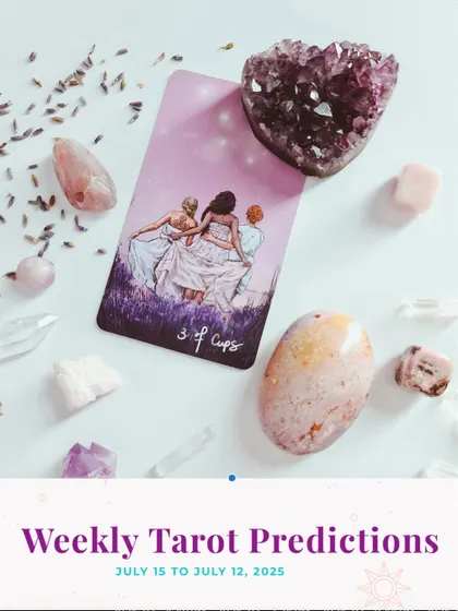 This image announces my weekly horoscopes for the later zodiac signs, from Sagittarius to Pisces. It's a visual invitation to explore the guidance the cards have for you.