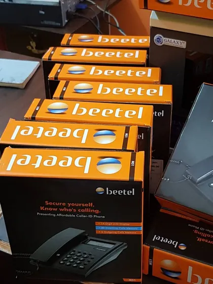A stock of Beetle M51 phones, a common and reliable model I use for intercom systems.