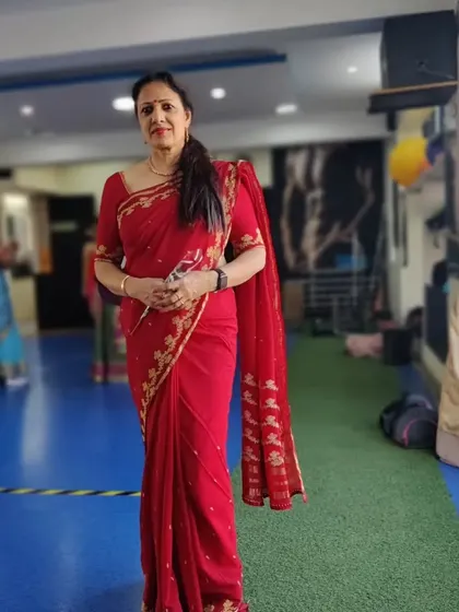 A member looking elegant in a traditional saree for our Women's Day event. We love it when our members embrace the festive spirit.