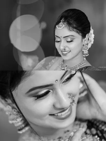 The same portraits from image 80, presented in timeless black and white to emphasize emotion and light.