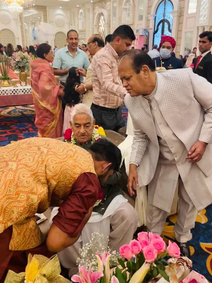 A moment of humility and respect. Receiving blessings from the elders of the family after a performance is a blessing in itself and a reminder of the cultural values I hold dear.