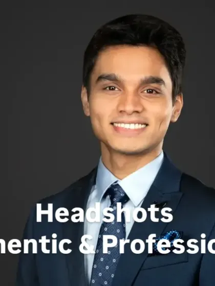 For this studio portrait, we chose a dark background to create a sense of depth and focus. The lighting is sculpted to highlight the subject's features, resulting in a polished and impactful business headshot for a young professional.