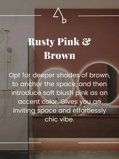 An example of how I approach color combinations in interior design. This image highlights a rusty pink and brown palette, which creates an inviting and effortlessly chic vibe.