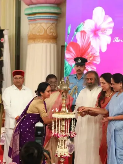 The lamp lighting ceremony at the inauguration of the 10th International Women's Conference. This symbolic act marks the beginning of a powerful gathering of inspiring women from around the world.