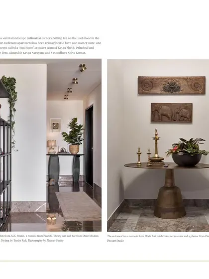 A duplicate of the magazine spread showing the welcoming foyer.