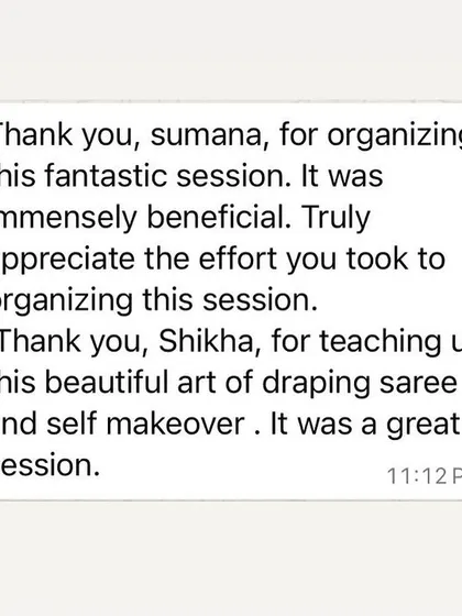 Another student from the workshop found the session immensely beneficial and appreciated the effort in organizing it.