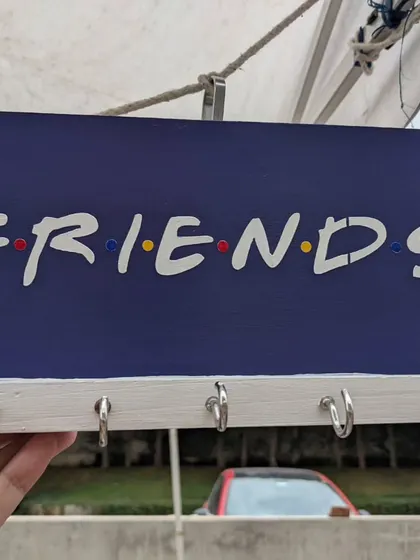 For all the fans of the show, I made this "FRIENDS" themed key holder.