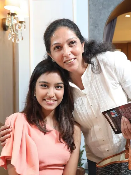 A proud moment for a mother and daughter. Here, 16-year-old author Aadya Aggarwal is with her mother, Tanya, at the launch of her debut short story collection, "i-spy."