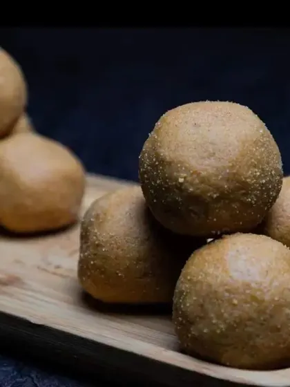 Indulge in the rich, nutty flavour of our homemade besan laddoos. Slow roasted and prepared with care, they are a true taste of tradition.