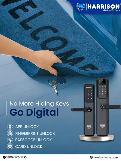 Say goodbye to hiding keys under the doormat. With our digital locks, you can go completely keyless, using your fingerprint, a passcode, an RFID card, or our mobile app for seamless and secure entry every time.