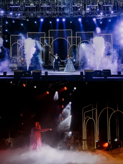 The power of performance. With professional stage lighting and cold smoke effects, even a solo performance can look like a grand concert. I manage all technical aspects to ensure a flawless show.