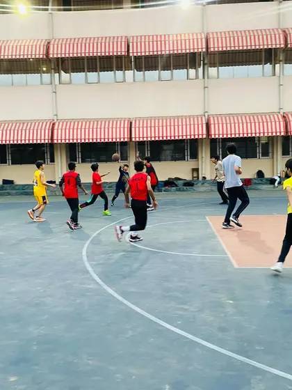 The senior team in action during their victorious friendly match.