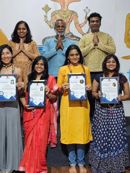 Our incredible Yin Yoga TTC graduates, holding their certificates with pride. Their journey into self-discovery and teaching has just begun.