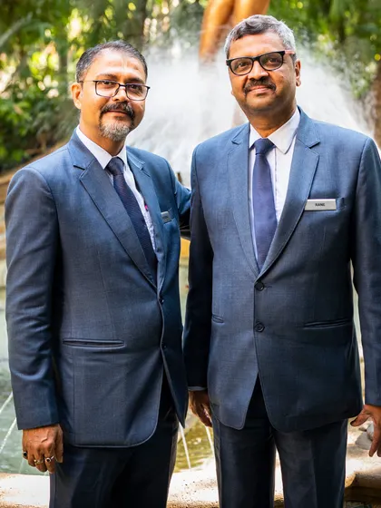 I am delighted to introduce two of my most talented and dedicated managers, Surendra Ghag and Anirudh Rane. Their commitment and warmth create a happy atmosphere.